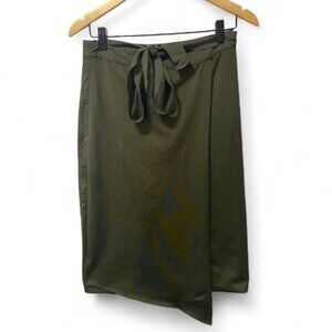 Rudsak Green Skirt with Built-In Belt Size S — Midi Length